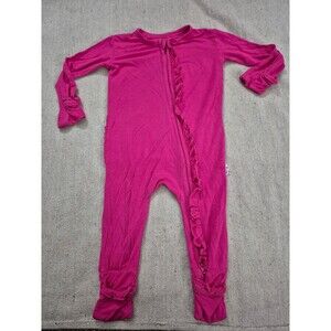 Gigi & max bamboo footie size 9 months - dark pink